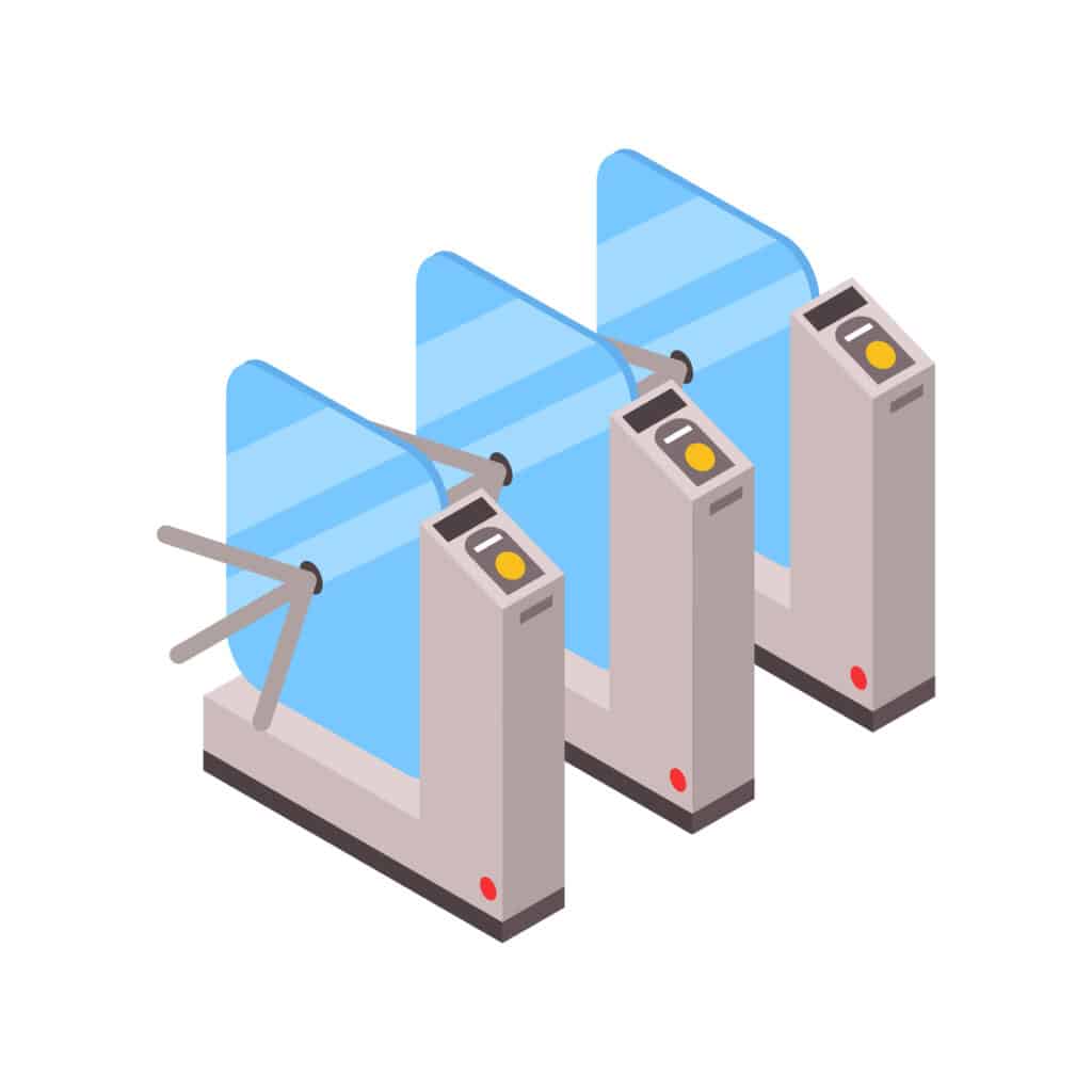 an image of RFID gate used in subways