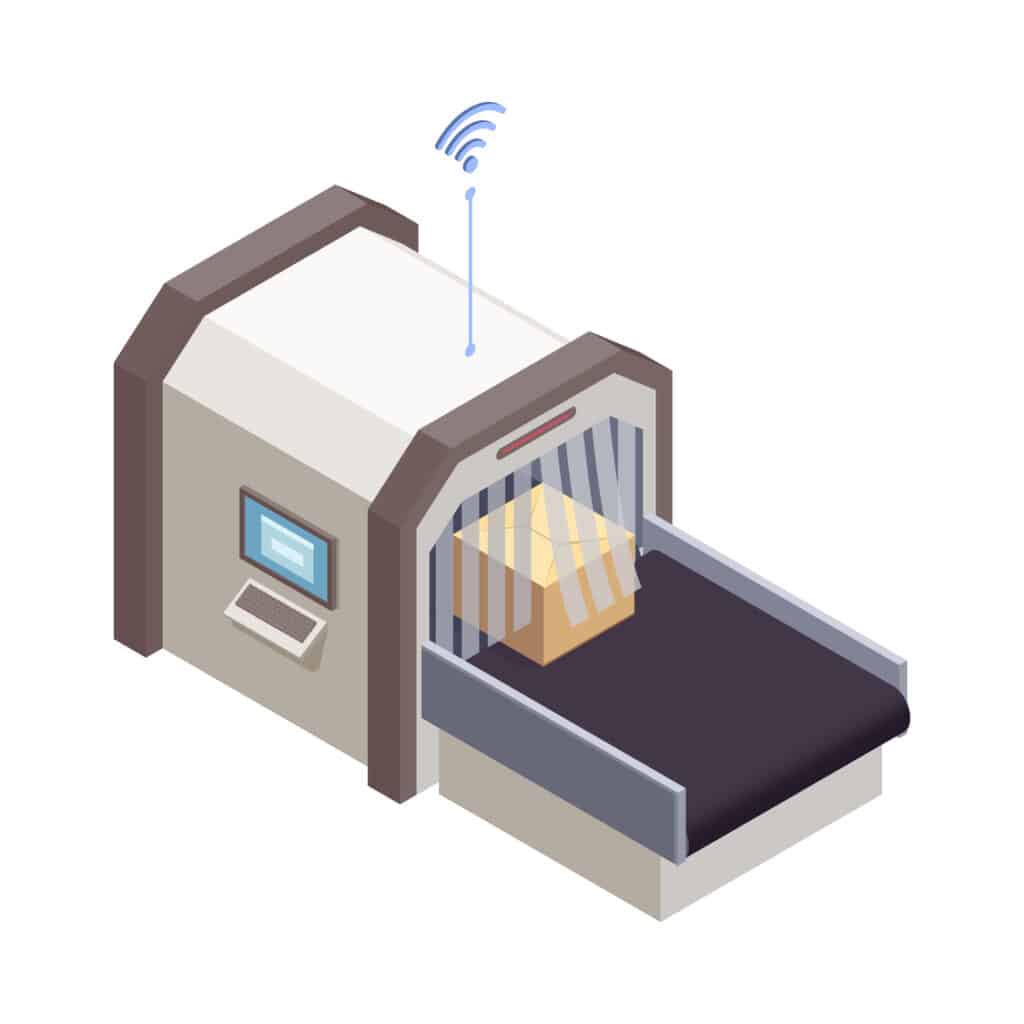 an image of RFID gate used in supply chain