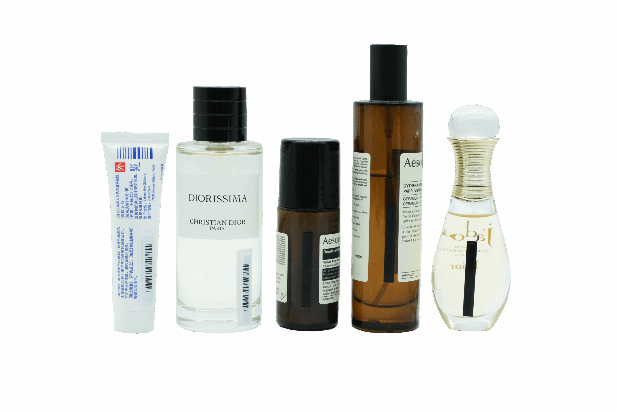 化妆品黑窄标+条纹